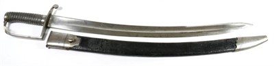 Lot 333 - A 19th Century Constabulary Hanger, the 56.5cm single edge curved fullered steel blade double edged