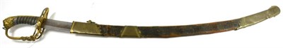 Lot 341 - A George III 1803 Pattern Infantry Officer's Sword, the 71cm single edge curved and fullered...
