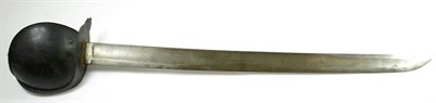 Lot 342 - A Mid-19th Century German Naval Cutlass, the 66 cm, broad, very slightly curved, shallow...