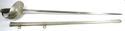 Lot 346 - An Elizabeth II 1912 Pattern Cavalry Officer's Sword, the 89cm single edge fullered blade...