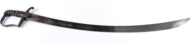 Lot 353 - A George III 1796 Pattern Light Cavalry Officer's Sword, the 83cm single edge broad fullered curved