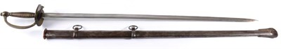 Lot 355 - A US Model 1840 NCO's Infantry Sword, with 82cm single edge fullered steel blade, the brass stirrup