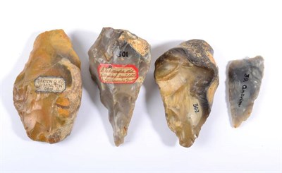 Lot 358 - A British Coup-de-Poing Bifacial Flint Hand Axe, Middle Acheulean Palaeolithic (300,000-200,000...