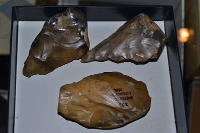 Lot 358 - A British Coup-de-Poing Bifacial Flint Hand Axe, Middle Acheulean Palaeolithic (300,000-200,000...