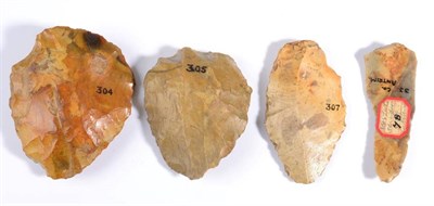 Lot 359 - A British Coup-de-Poing Bifacial Flint Hand Axe, Middle Acheulean Palaeolithic (300,000-200,000...