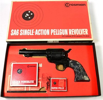 Lot 441 - PURCHASER MUST BE 18 YEARS OF AGE OR OVER A Crosman SA 6Single Action CO2 Pellgun Revolver, .22...