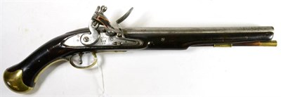 Lot 456 - A George III 1778 Pattern Long Sea Service Flintlock Pistol, the 30cm steel barrel with London...