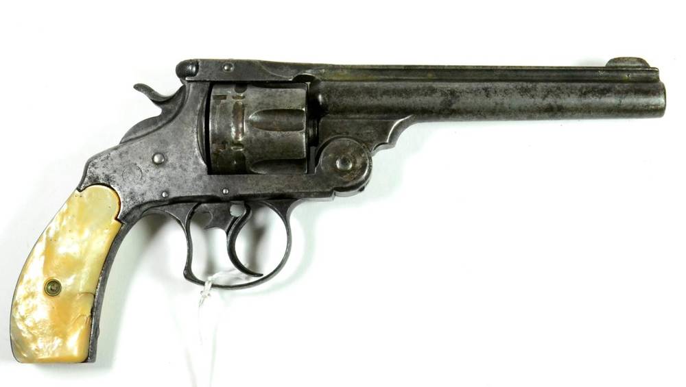 Lot 460 - A Smith & Wesson First Model .44 Russian Six Shot Double Action Revolver, numbered 44945, the...