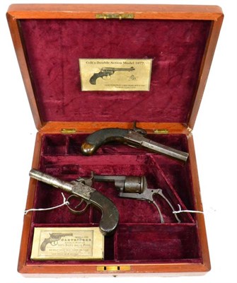 Lot 467 - A 19th Century Percussion Pocket Pistol, with 6.5cm turn-off steel barrel the box lock signed...