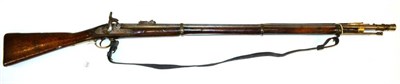 Lot 469 - A Victorian Tower 1857 Percussion Three Band Musket, .650 calibre, the 99cm steel barrel with...