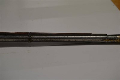 Lot 474 - A 19th Century Caucasian Flintlock Musket, the 95cm sighted octagonal damascus barrel with...