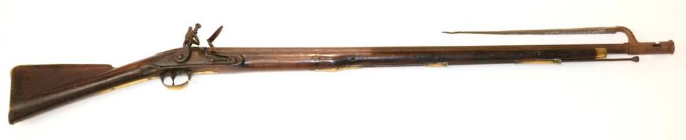 Lot 481 - A Late 18th Century Brown Bess India Pattern Flintlock Musket, the 99cm round steel barrel with...