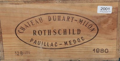 Lot 2001 - Chateau Duhart Milon 1980 Pauillac 12 bottles owc