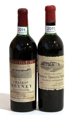 Lot 2011 - Chateau Meyney 1961 Saint Estephe 1 bottle bn 95/100 Cellartracker, Chateau Troplong Mondot...