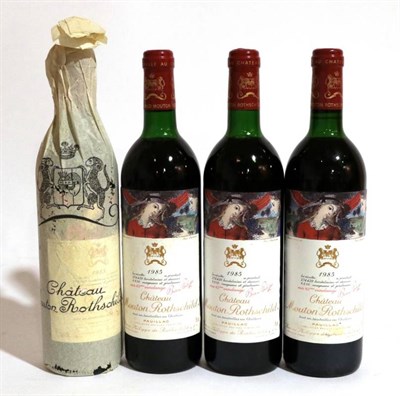 Lot 2049 - Chateau Mouton Rothschild 1985 Pauillac 4 bottles