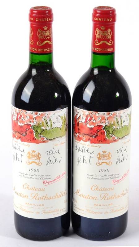 Lot 2051 - Chateau Mouton Rothschild 1989 Pauillac 2 bottles
