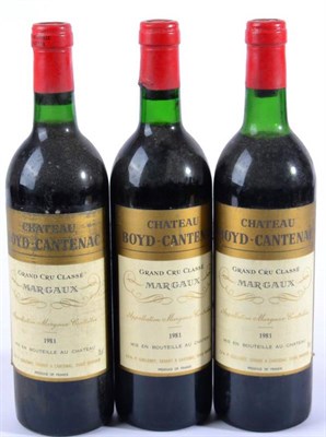 Lot 2057 - Chateau Boyd-Cantenac 1981 Margaux 11 bottles