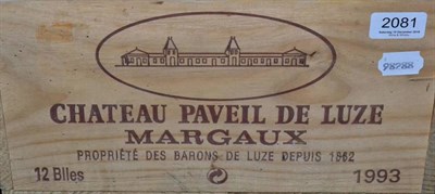 Lot 2081 - Chateau Paveil de Luze 1993 Margaux 12 bottles