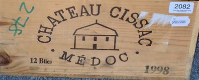 Lot 2082 - Chateau Cissac 1998 Haut Medoc 12 bottles