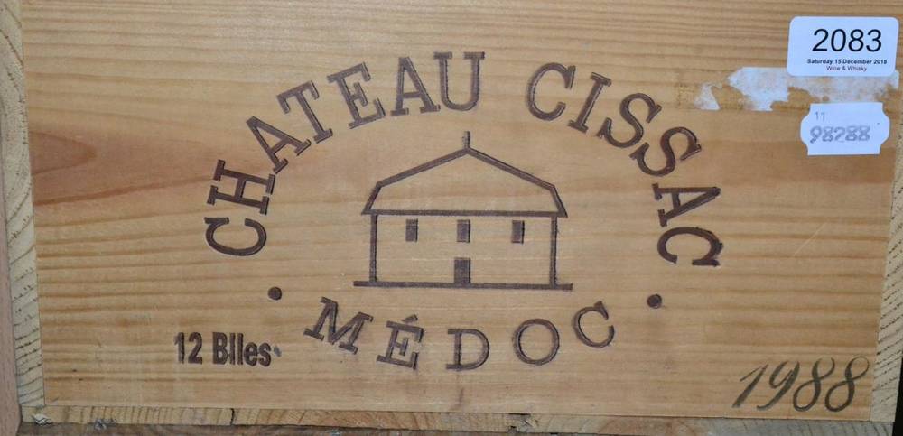 Lot 2083 - Chateau Cissac 1988 Haut Medoc 12 bottles
