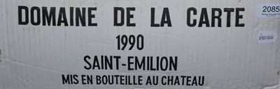 Lot 2085 - Domaine de la Carte 1990 Saint Emilion 12 bottles