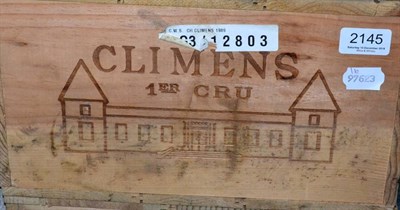 Lot 2145 - Chateau Climens 1989 Sauternes 12 bottles owc