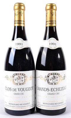 Lot 2159 - Grands-Echezeaux Grand Cru 1991 Mongeard-Mugneret 1 bottle, Clos de Vougeot Grand Cru 1991...