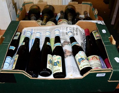 Lot 2196 - Assorted bottles to include Blue Nun 1955 9 half bottles and Cabinet Wine 1949 14 bottles, (23...
