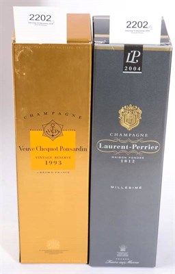 Lot 2202 - Veuve Clicquot Ponsardin 1993 1 bottle and Laurent Perrier 2004 1 bottle (2 bottles in total)