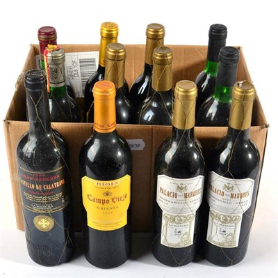 Lot 2216 - Mixed case of Spanish Wine (12 bottles in total)