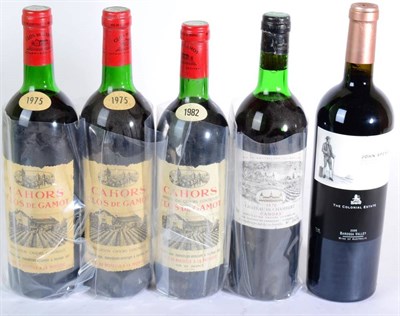 Lot 2221 - Cahors Clos de Gamot 1975 2 bottles both vts, Cahors Chateau de Chambert 1978 1 bottle vts,...