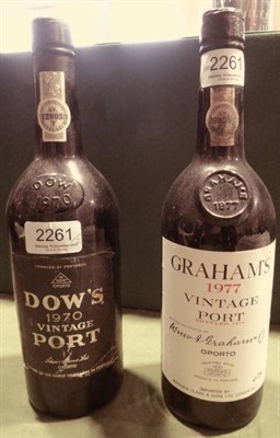 Lot 2261 - Dow Vintage Port 1970 1 bottle, Grahams Vintage Port 1977 1 bottle (2 bottles in total)