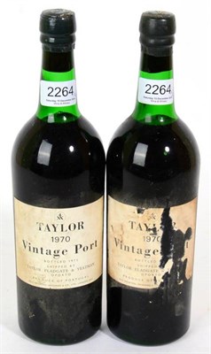 Lot 2264 - Taylor Vintage Port 1970 2 bottles bn (1 torn label)
