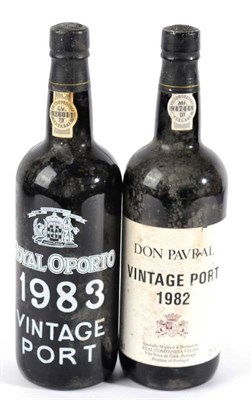 Lot 2266 - Royal Oporto Vintage Port 1983 1 bottle, Don Pavral 1982 Vintage Port 1 bottle and La Diva...