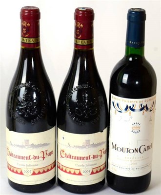 Lot 2280 - 24 bottles of wine to include Chateauneuf du Pape Cuvee Julienne 2004 5 bottles 2005 6 bottles