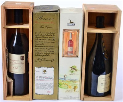 Lot 2316 - Armagnac 1958 Baron de Saint Feux 1 bottle, Domaine de Chateau Meursault Marc de Bourgogne NV 1...