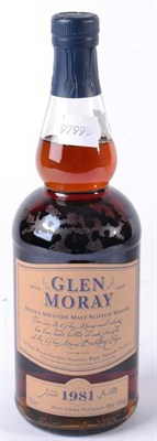 Lot 2345 - Glen Moray Single Speyside Malt Scotch Whisky 1981 57.7% bottle number 243/463, 1 bottle