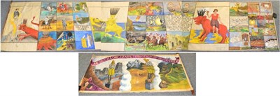 Lot 22 - Of Plymouth Brethren interest: 'Book of Revelations', a large panoramic scroll painting on...