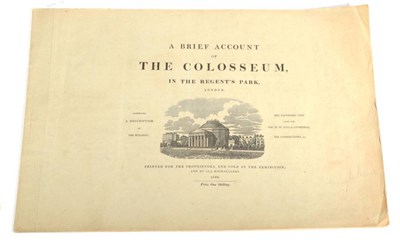 Lot 80 - [Hornor (Thomas)] A Brief Account of the Colosseum, in the Regent's Park, London: Comprising A...