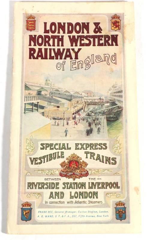 Lot 87 - Travel 'London & North Western Railway of England- Special Express Vestibule Trains', 1910, folding