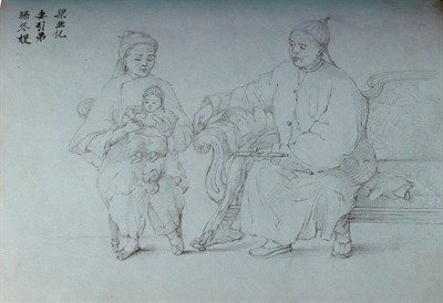 Lot 130 - Important Chinese Christian Historical Interest- An Amateur Original Sketches at Sea and on...