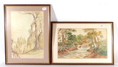 Lot 151 - Cottingley Fairies Interest Wright (Elsie) Two watercolours, one signed Elsie Wright 1918 and...