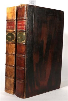 Lot 185A - Johnson (Samuel) Dictionary of the English Language, Printed by W. Strahan, 1765. Folio (2...