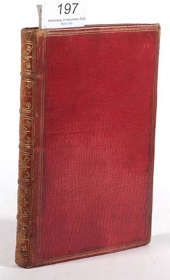 Lot 197 - GRAY (Thomas)  Poems. Printed for J. Dodsley, 1768. 8vo, full red straight-grain morocco,...