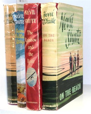 Lot 226 - Shute, Nevil On the Beach. Heinemann, 1957. Org. cloth in unclipped dj (priced 15s). First edition.