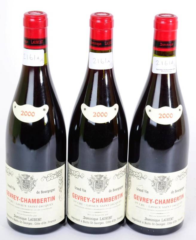 Lot 2161 - Gevrey-Chambertin 1er Cru Lavaux St-Jacques 2000, 3 bottles