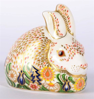 Lot 12 - A Royal Crown Derby paperweight, Rowsley Rabbit, limited edition number 428/500, with certificate