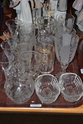 Lot 56 - Two trays of assorted glass, mainly 19th/20th century; and a tray of assorted glass, including...