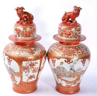 Lot 85 - A pair of late 19th century Japanese jars and covers