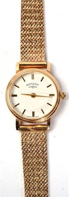 Lot 97 - A lady's 9 carat gold wristwatch signed Rotary